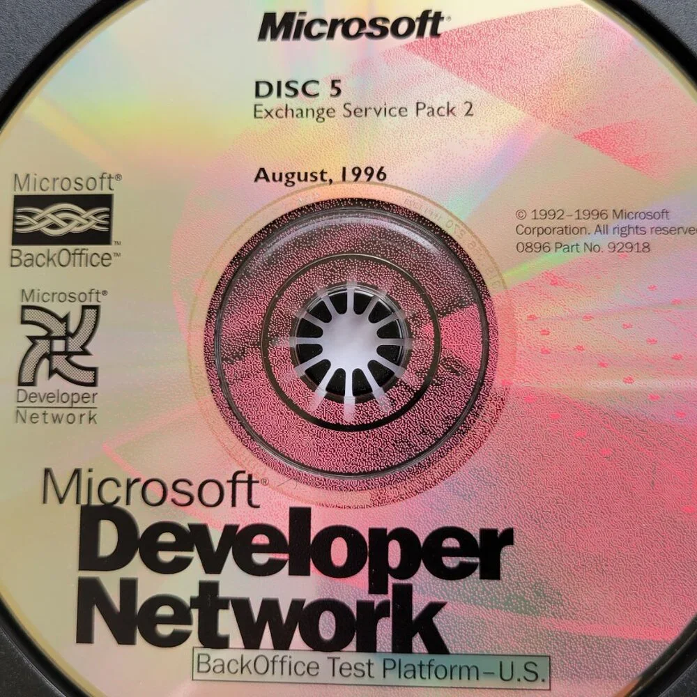 Vintage - Microsoft Exchange Service Pack 2, BackOffice Test Platform